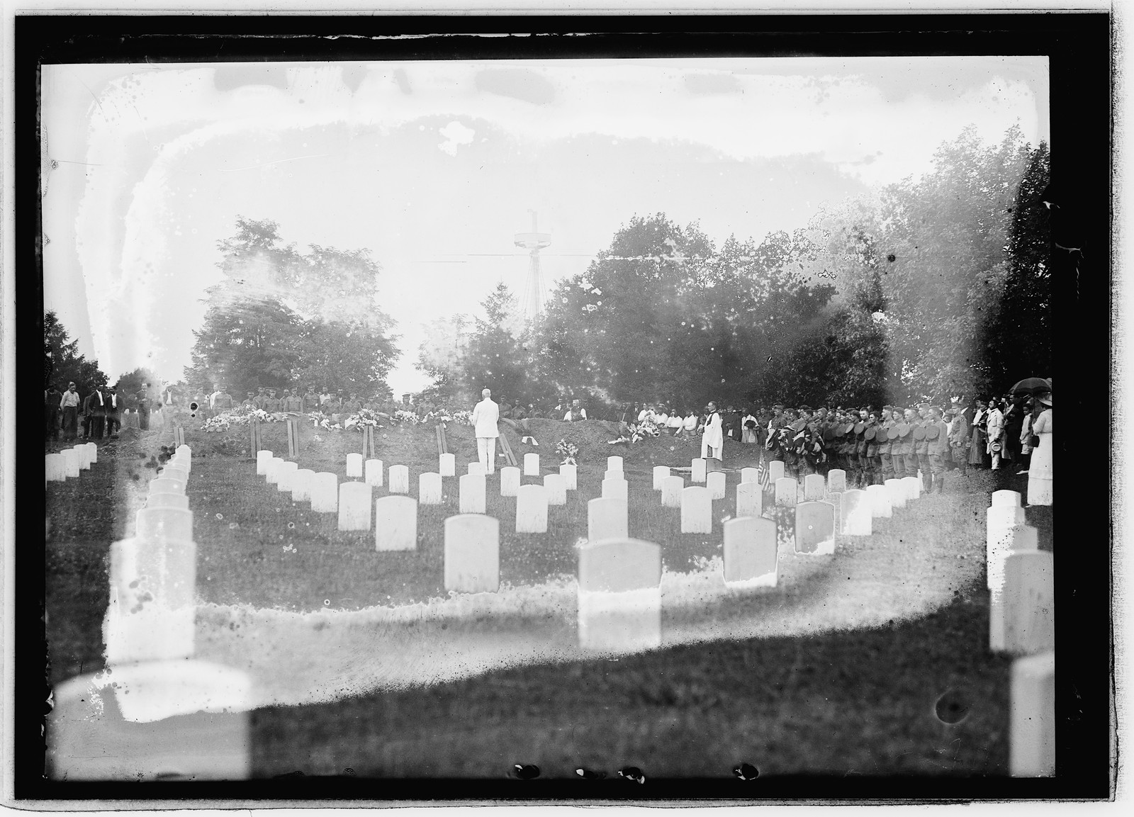 Carrizel Martyrs arrival with military honors. Arlington Military cemetery. Photo by Cen, [between 1912 and 1930] — historic photograph