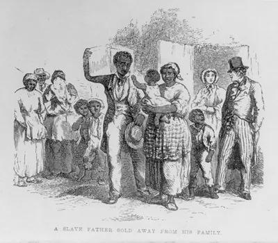 A slave father sold away from his family