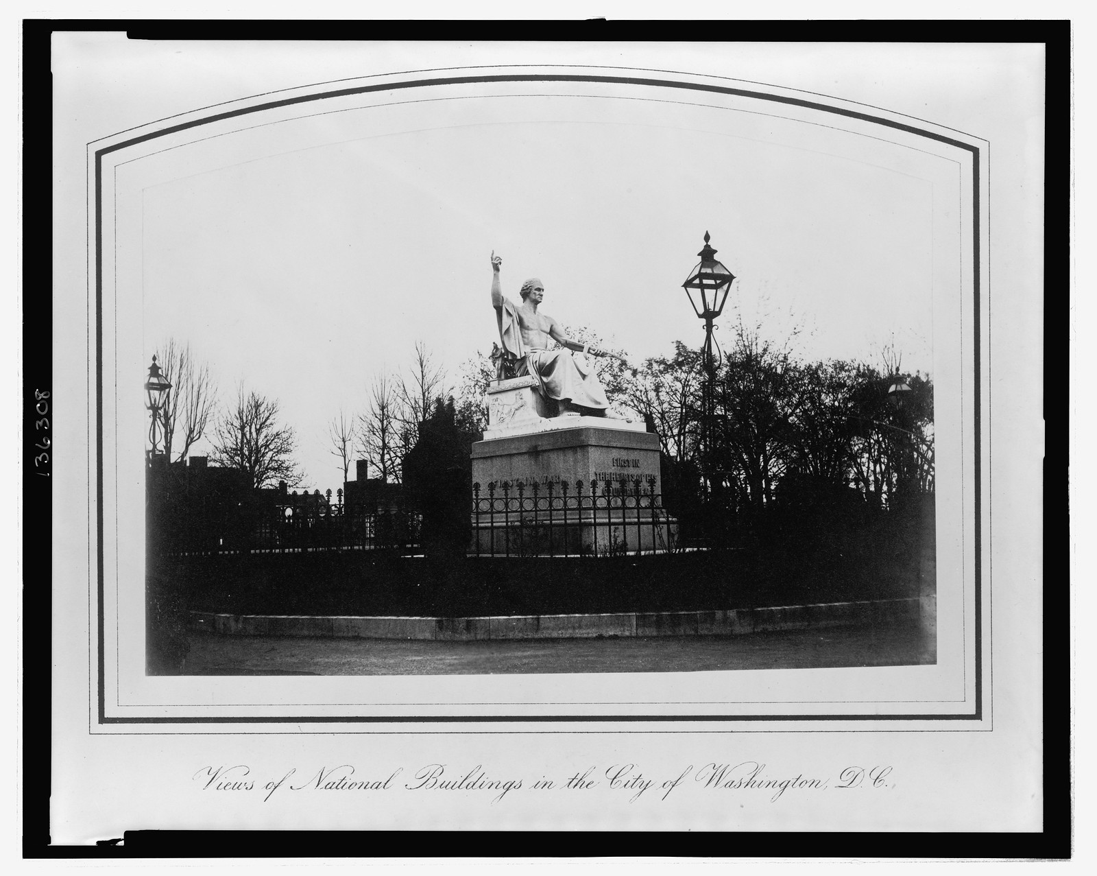 Greenough's Washington (in east Capitol grounds), [ca. 1866] — historic photograph