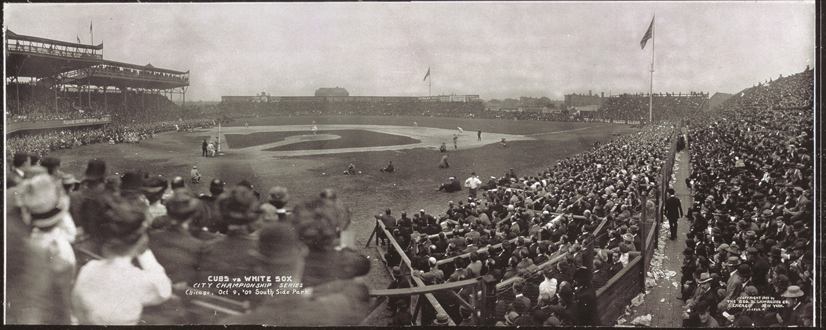 IL Cubs vs. White Sox South Side Park 1909 PHOTO, 1909 — historic image