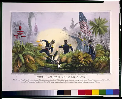 The Battle of Palo Alto--Which was fought by the American & Mexican armies, on the 8th May ... / lith. & pub. by Sarony & Major.