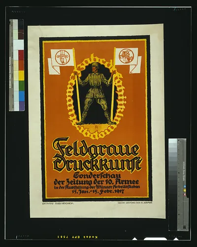 Feldgraue Druckkunst. Sondershau der Zeitung der 10. Armee / Fred Hendriok.