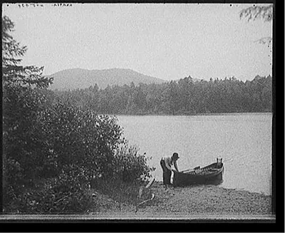 [St. Regis Mtn. from Spectacle Lake [i.e. Ponds], Adirondack Mtns., N.Y.]