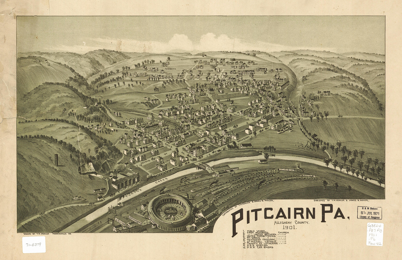 Pitcairn, Pennsylvania, 1901, 1901 — antique map