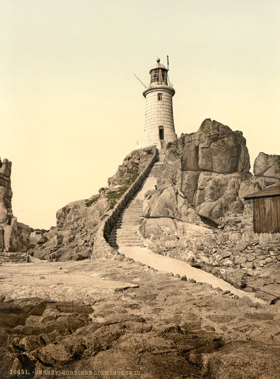 [Jersey, Corbiere Lighthouse, III, Channel Islands, England], 1890s — historic image