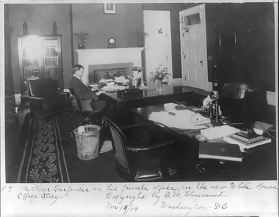 [D.C. Wash. - White House Offices: Mr. Fred Carpenter seated at desk]
