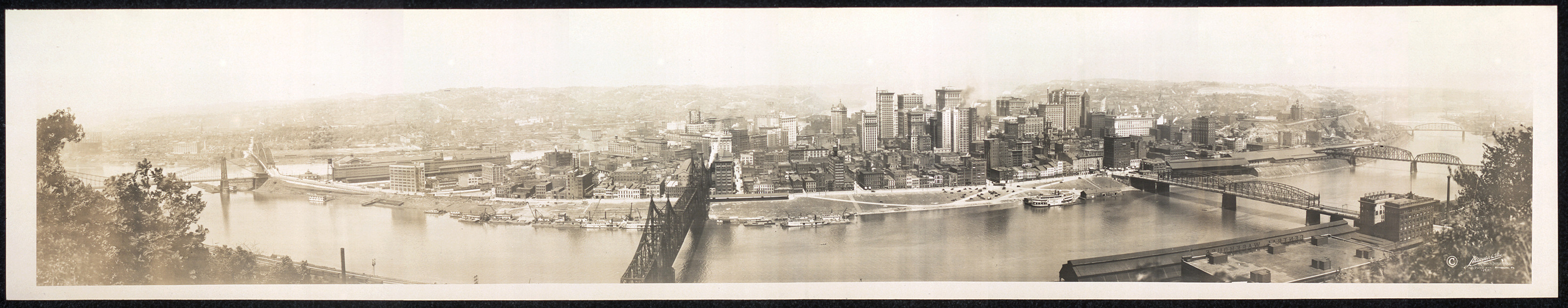 View of Pittsburgh from Mt Washington, Pennsylvania, 1920, 1920 — historic image