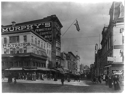 Lexington Street looking east from Eutaw Street, Baltimore, Md.