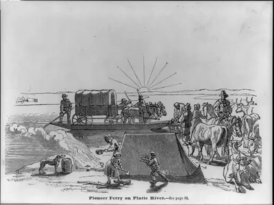 Pioneer ferry on Platte River
