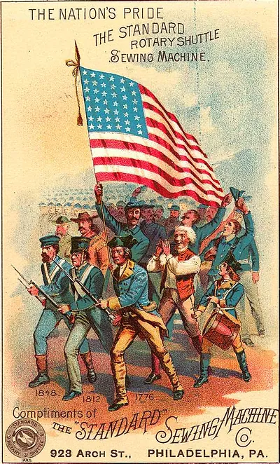 The Nation's Pride: Standard Rotary Shuttle Sewing Machine trade card