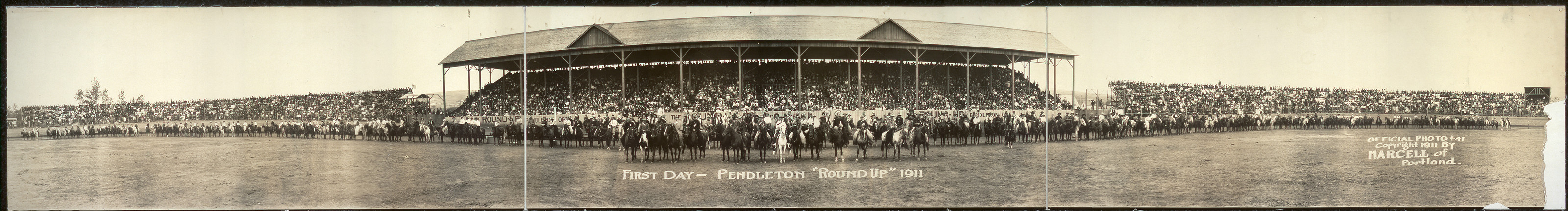 First day, Pendleton Round Up, Oregon, 1911, 1911 — historic image