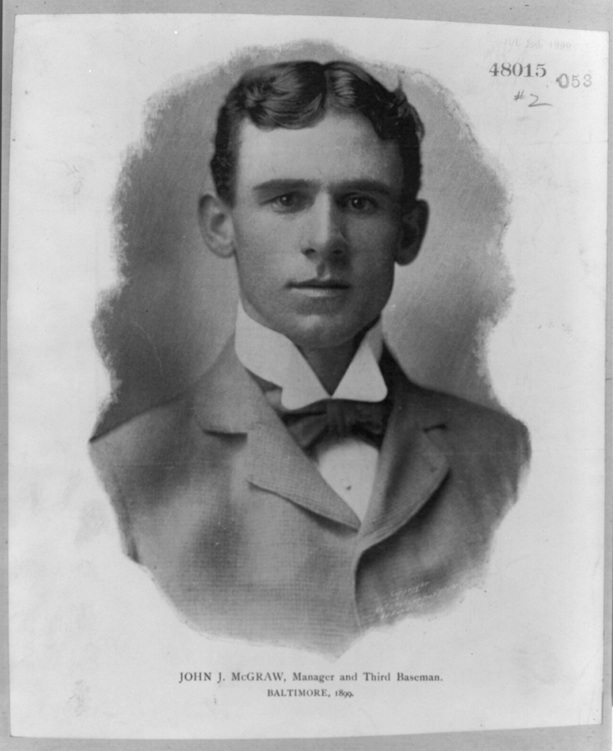 John Joseph McGraw, 1873-1934, 1899 — historic photograph
