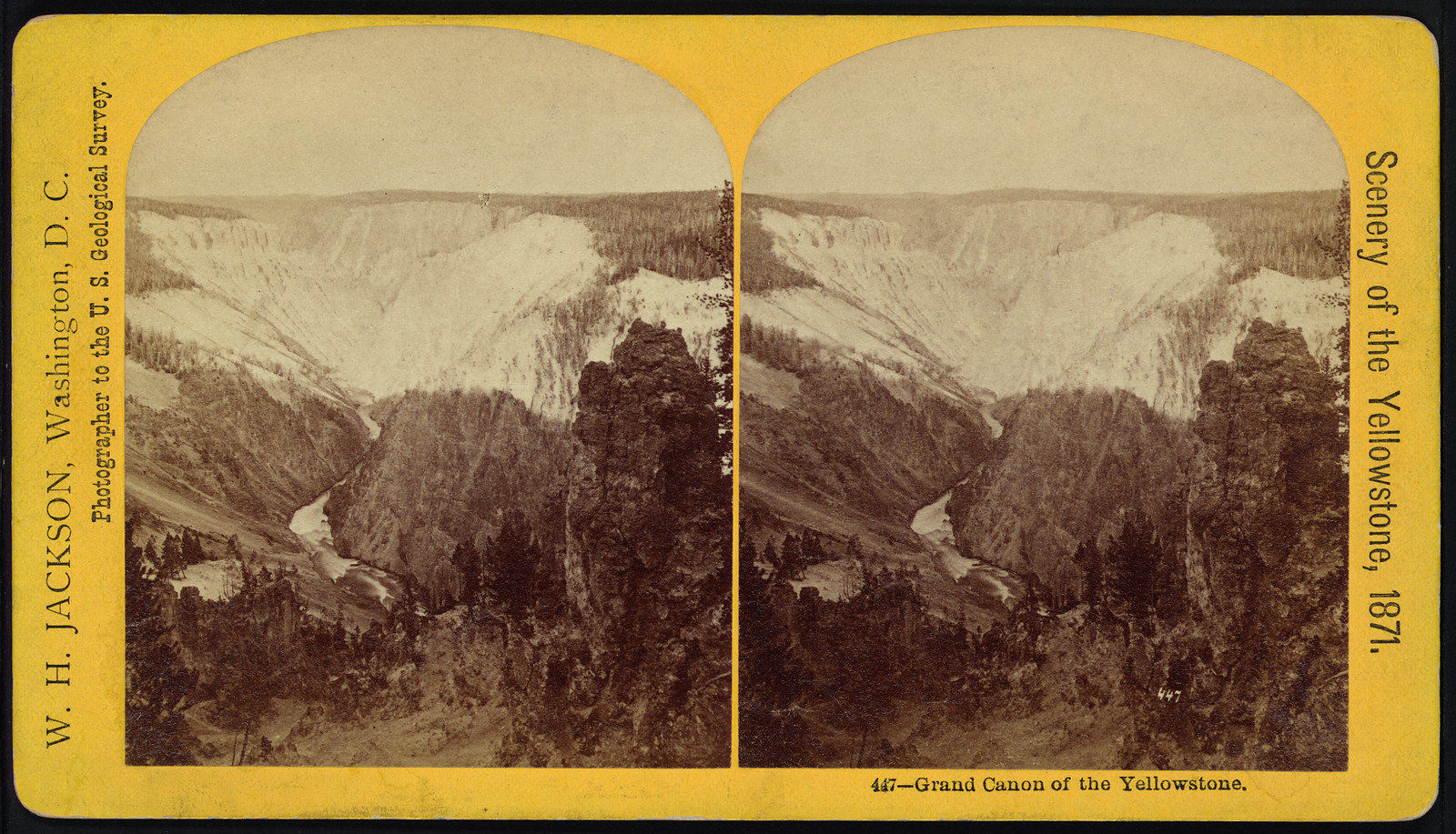 Grand Canyon of the Yellowstone, 1871 — historic photograph