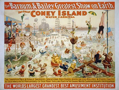 The Barnum & Bailey Greatest Show on Earth. The Great Coney Island Water Carnival...log-rollers and others