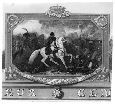 [Napoleon on horseback at the Battle of Lutzen, Germany, May 2, 1813]