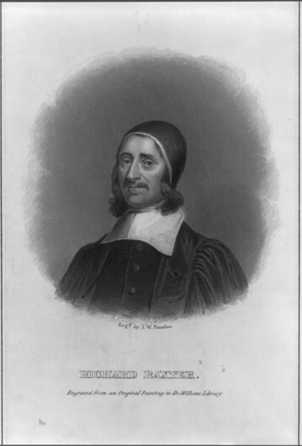 Richard Baxter, 1615-1691, [no date recorded on caption card] — antique engraving