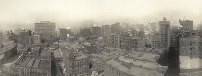 Chicago, birds eye view, Illinois, 1912