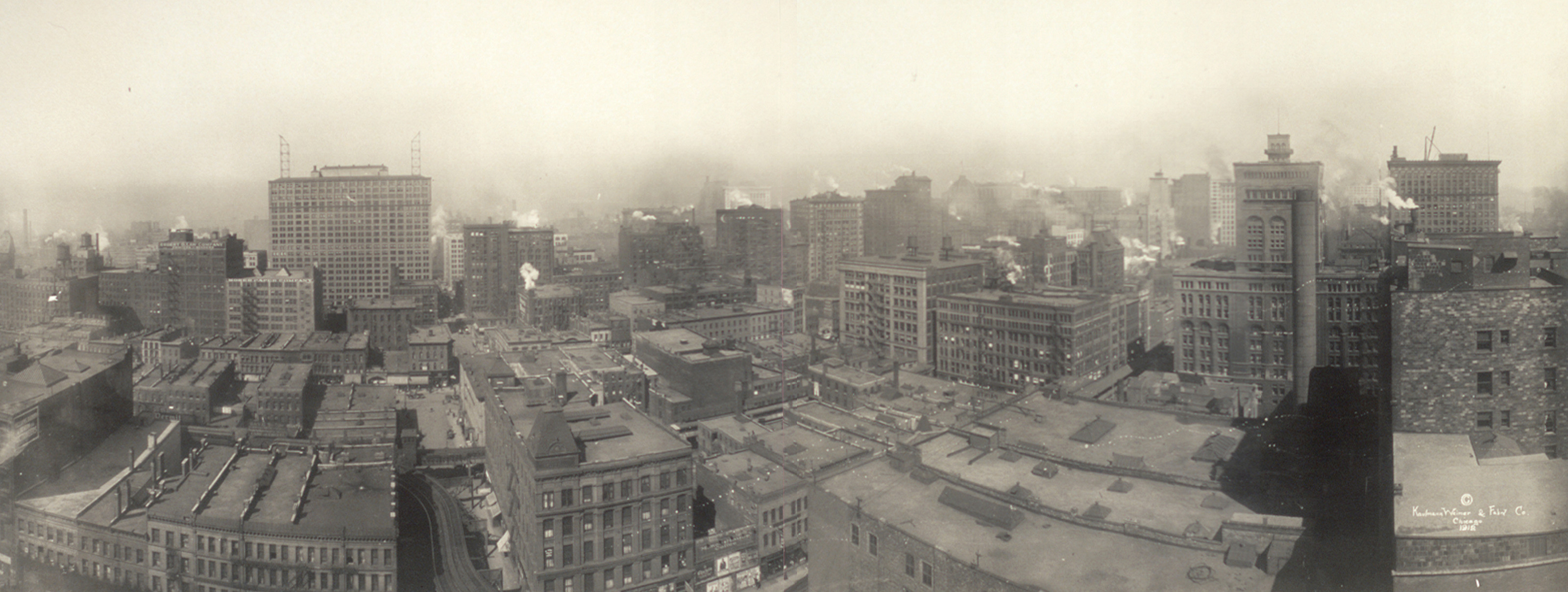 Chicago, birds eye view, Illinois, 1912, 1912 — historic image