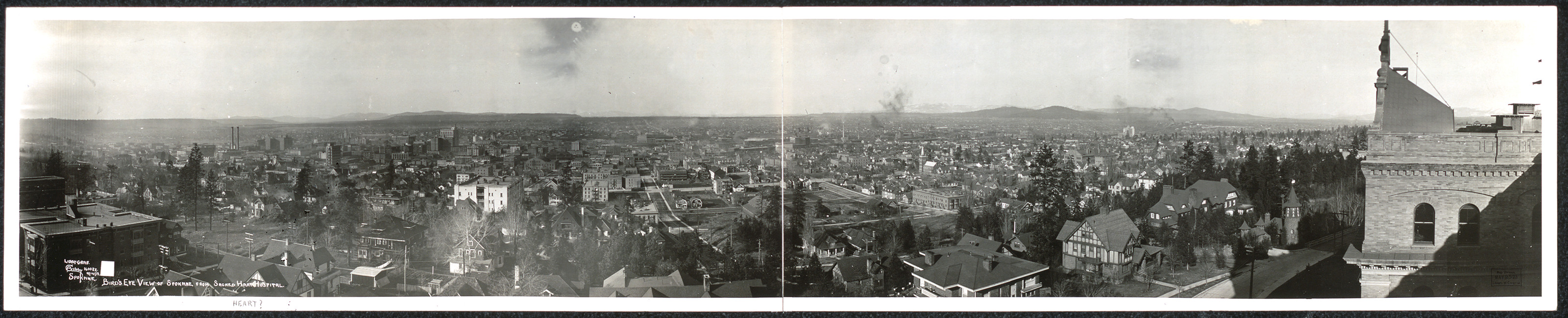 Spokane from Sacred Heart Hospital, Washington, 1919, 1919 — historic image