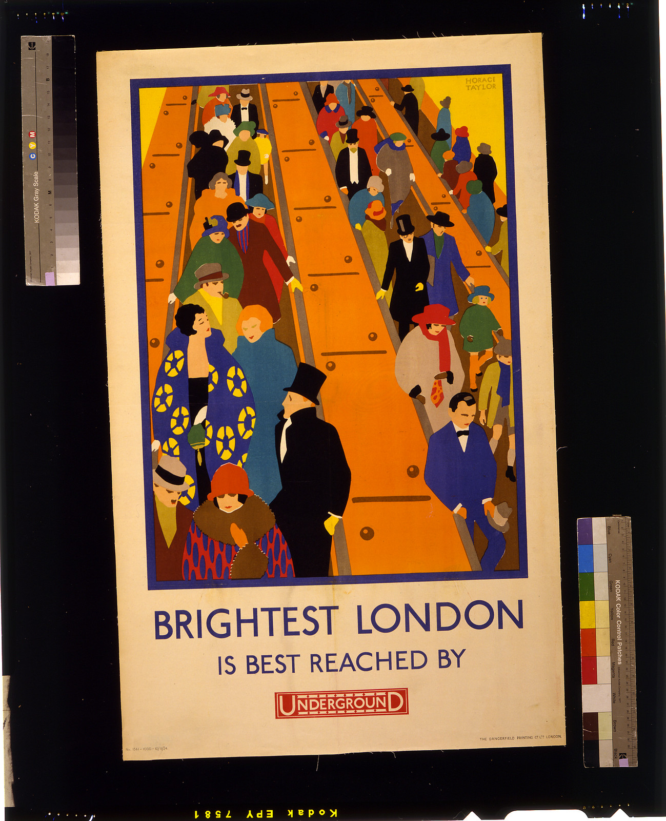 Brightest London is best reached by Underground / Horace Taylor., London : The Dangerfield Printing Co., Ltd., [1924] — vintage poster