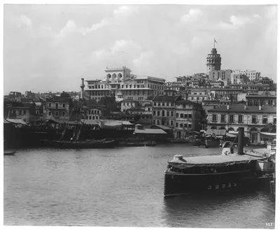 [View of Galata and the (Imperial) Ottoman Bank] / Constantinople, Abdullah Frères.