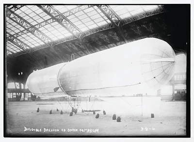Dirigible balloon on Baron E. DeMarcay