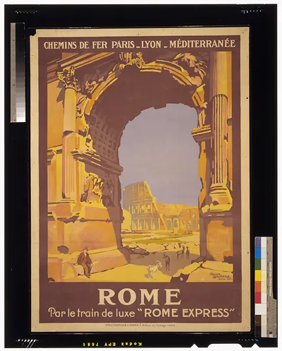 Rome – Par le train de luxe "Rome Express" travel poster