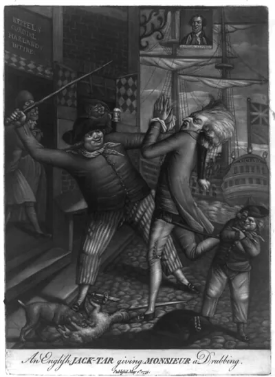 An English Jack Tar giving monsieur a drubbing