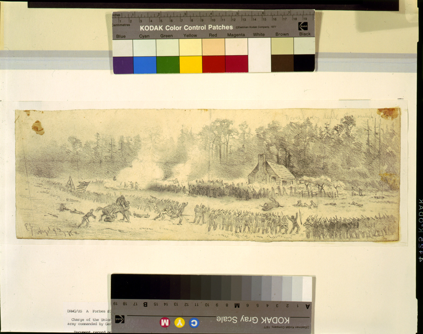 [Charge of Union troops of the left flank of the army commanded by Genl. Stonewall Jackson at Cedar Mountain, [1862] — historic drawing