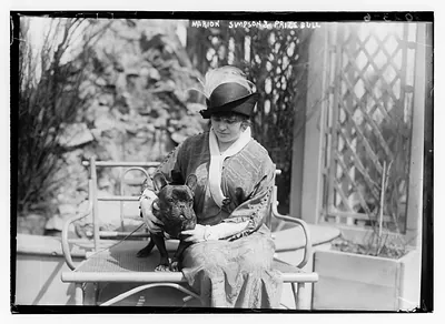 Marion Simpson and "Prize Bull" - dog
