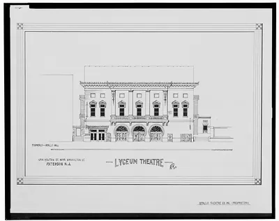 [Lyceum Theatre (Apollo Hall), Van Houten St. near Washington St., Paterson, New Jersey] / AFD 1919.