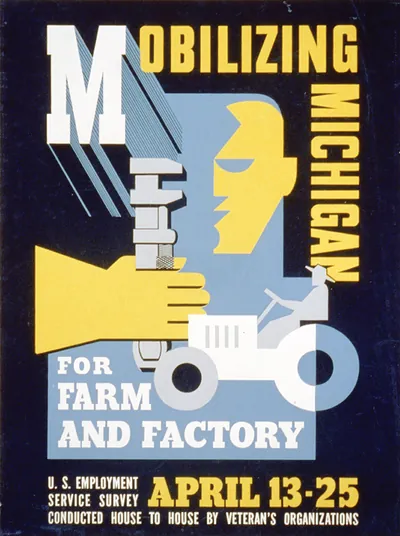 Mobilizing Michigan for farm and factory U.S. Employment Service survey conducted hou
