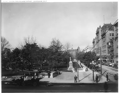 Los Angeles, Calif.: Central Park and West Fifth St.
