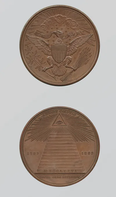 Bronze Great Seal of the United States medal, 1782-1882