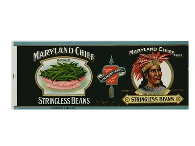 Maryland Chief stringless beans can label
