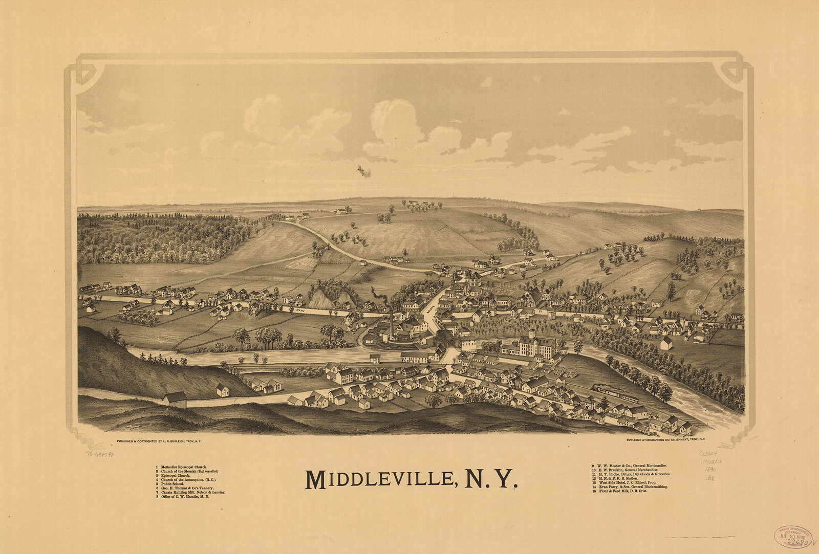 Middleville, New York, 1890, 1890 — antique map