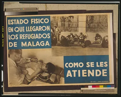 Estado fisico en que llegaron los refugiados de Malaga. Como se les atiende