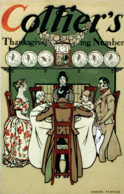 Collier's Thanksgiving Number magazine cover by Edward Penfield