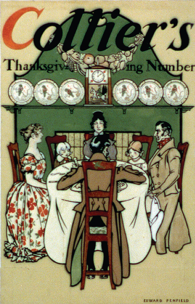 Collier's Thanksgiving Number magazine cover by Edward Penfield — historic image