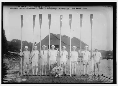 Harvard 2d varsity 8 -- 1915, Whitemarsch -- Brown -- Potter -- Talcott -- H. Middendorf -- Richardson -- Capt. Meter -- Busk