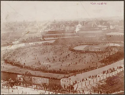 Crowd on the Huntington Avenue Base Ball Grounds field