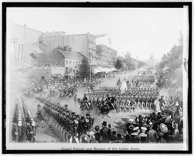Parade & review of Union Army 15 & Pa. Ave., [Washington, D.C.], May 24, 1865