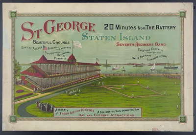 St George, Staten Island: 20 Minutes from The Battery, baseball grounds poster
