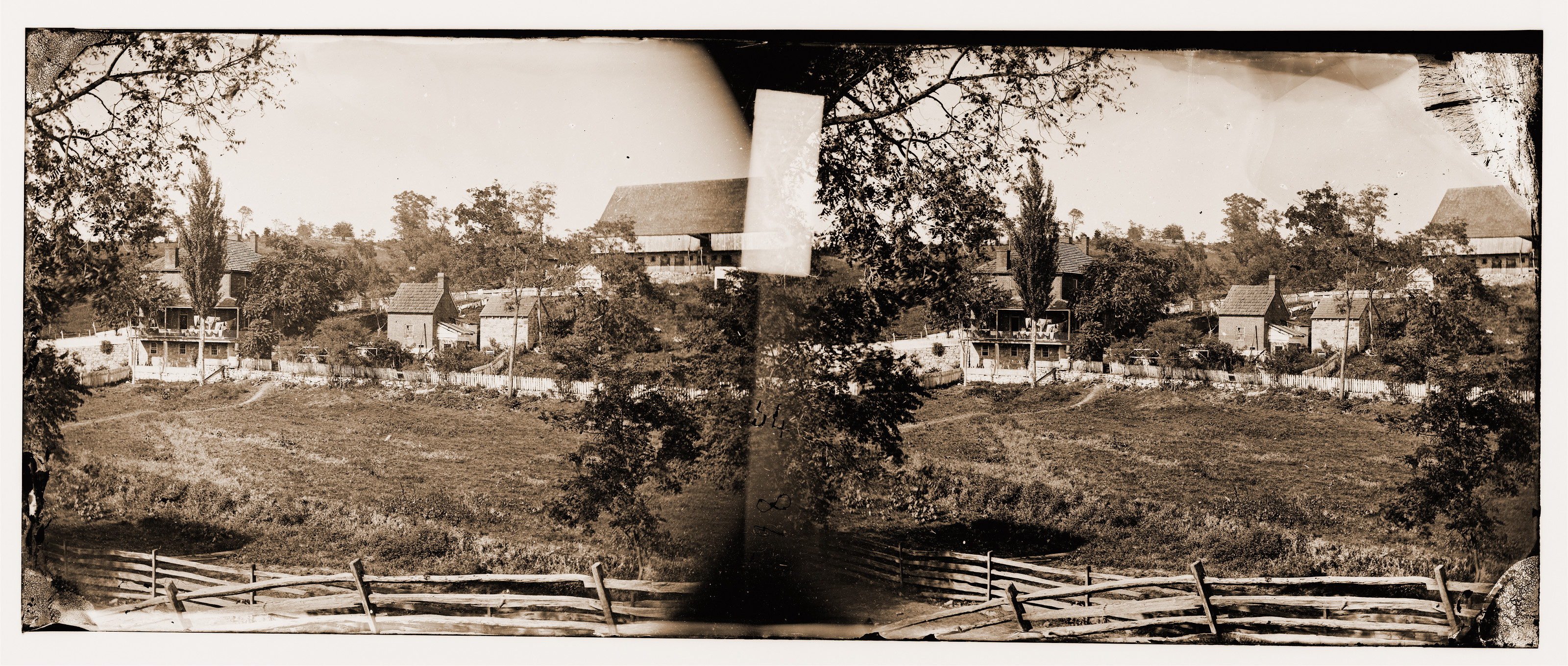 Antietam Maryland. Sherricks house near Burnside bridge, 1862 — historic photograph