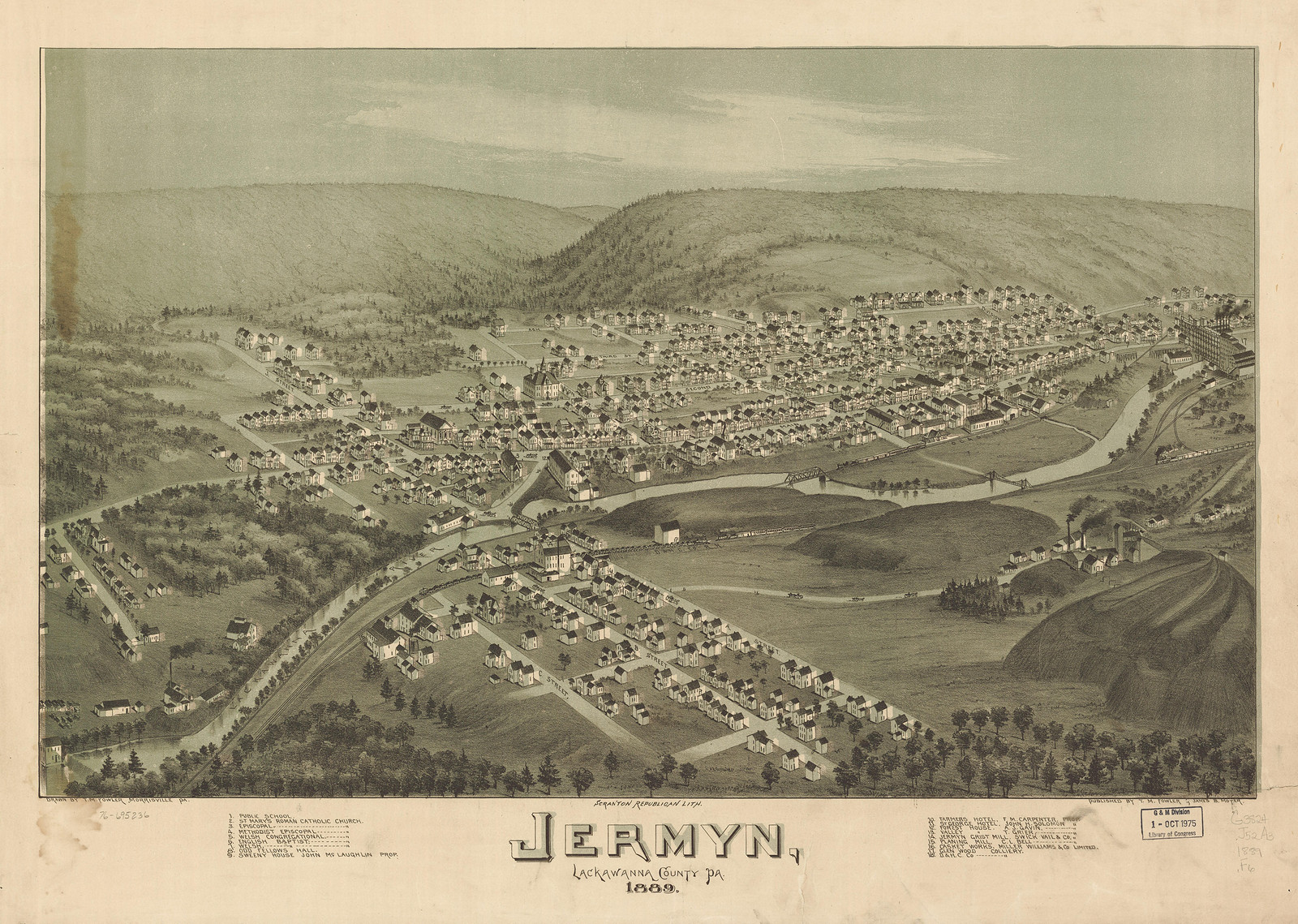 Jemyn, Pennsylvania, 1889, 1889 — antique map