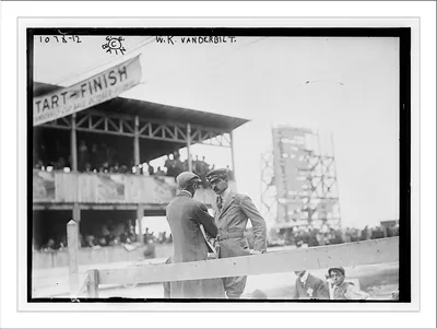 W.K. Vanderbilt at racetrack