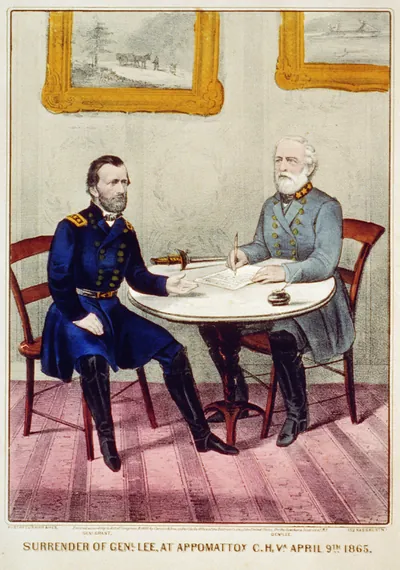 Surrender of Genl. Lee, at Appomattox C.H. Va. April 9th. 1865