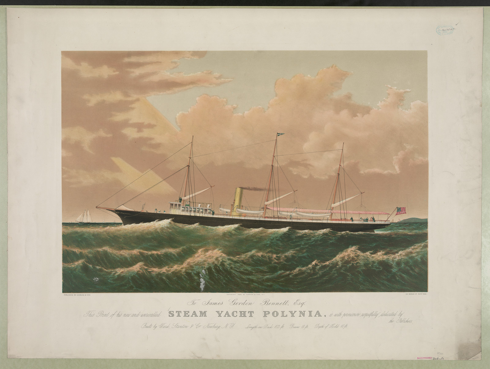 Steam yacht Polynia, New York : Published by Currier & Ives, c1880. — historic image