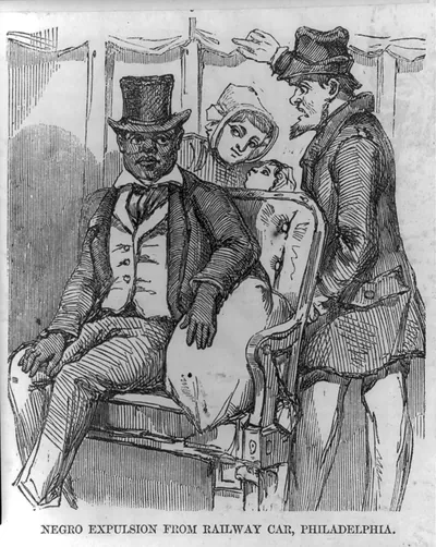 Negro expulsion from railway car, Philadelphia