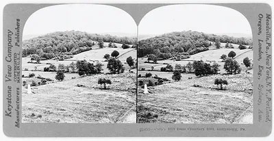 Culp's Hill from Cemetery Hill, Gettysburg, Pa.